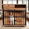 Dog cage furniture, small dog cage furniture is suitable for small dogs, wooden dog pen furniture
