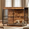 Dog crate furniture, large-sized dog crate suitable for medium to large dogs, wooden dog kennel furniture